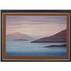 Image 2 : Scenic Lithograph Print Modern Ocean Scene Framed