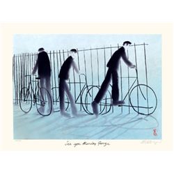 Mackenzie Thorpe 'SEE YOU MONDAY GEORGE' Lithograph