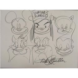 Mickey Mouse Waynes World Original Kirk Mueller Drawing