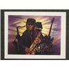 Image 1 : Shen Signed Print Clearence Clemons Speaking Saxophone