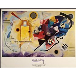 Wassily Kandinsky Art Poster Yellow Red Blue Framed