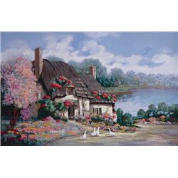 Earlene Moses SUSSEX I Fairy Tale Cottage Art Print