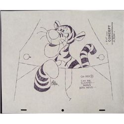 Tigger Original Mike Royer Signed Concept Drawing