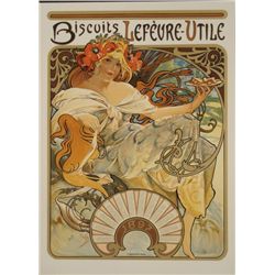 Alphonse Mucha : Biscuits Lefeure-Utile LU Art Print
