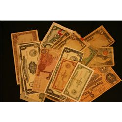 Lot of 20, Foreign Bank Notes various dates & conditions