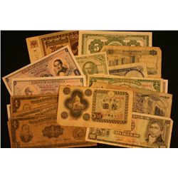 Lot of 20, Foreign Bank Notes various dates & conditions