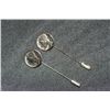 Image 1 : Two Mercury Dime Tie Tacks