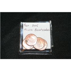 Lot of 4, 2005 Lincoln Pennies, Minor BroadStrokes