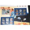 Image 1 : 1968 UNC Philadelphia Mint Set Panel & Stamp