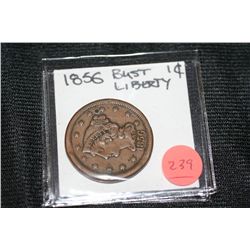 1856 Bust Liberty One Cent