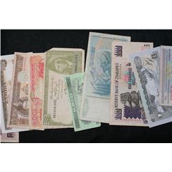 Lot of 10, Foreign Bank Notes various conditions & dates