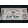 Image 1 : 1863 State of Alabama Confederate 50 Cents Fractional Currency #53745
