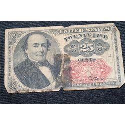 1874 US 25 Cent Fractional Currency