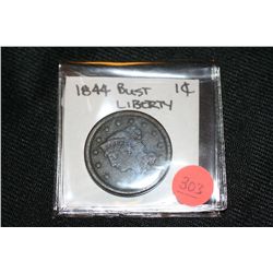 1844 Bust Liberty One Cent