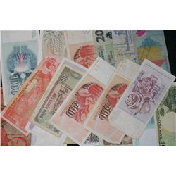 Lot of 10, Foreign Bank Notes various conditions & dates