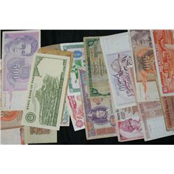 Lot of 10, Foreign Bank Notes various conditions & dates