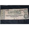 Image 1 : 1864 Confederate State $10 Bank Note