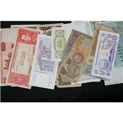 Lot of 10, Foreign Bank Notes various conditions & dates