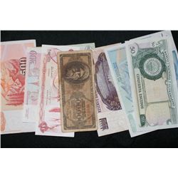 Lot of 10, Foreign Bank Notes various conditions & dates
