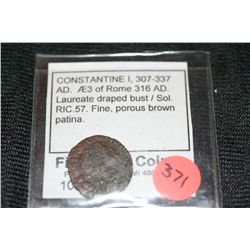 Rome Constantine I Coin 316 AD