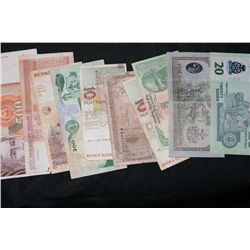 Lot of 10, Foreign Bank Notes various conditions & dates