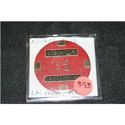 Nevada Club $5 Token from Las Vegas, NV