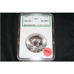 1966 Kennedy Half Dollar AHCGS Graded SP68PL