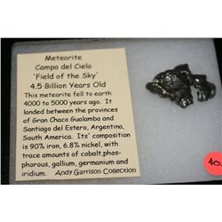 Argentina Meteorite Campo del Cielo 4.5 Billion Years Old