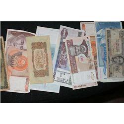Lot of 10, Foreign Bank Notes various conditions & dates