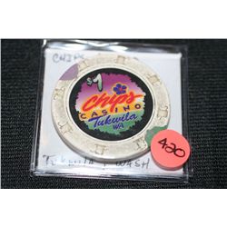 Chips Casino $1 Token from Tukwila, Washington