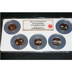2004-S Clad Proof Set State Quarters NGC Graded PF69 Ultra Cameo