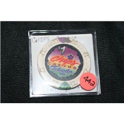 Chips Casino $1 Token from Tukwila, Washington