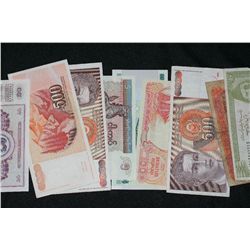 Lot of 10, Foreign Bank Notes various conditions & dates