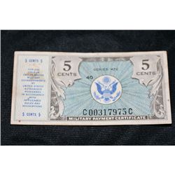 Military Payment Certificate 5 Cent