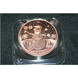 Frosty the Snowman .999 Copper Round