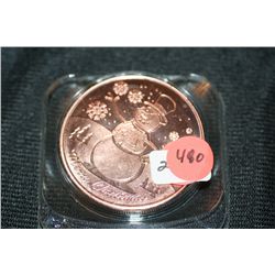 Frosty the Snowman .999 Copper Round