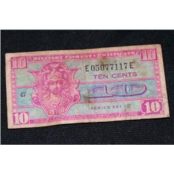Military Payment Certificate 10 Cents