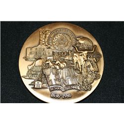 Large Texas Sesquicentennial Bronze Trivet