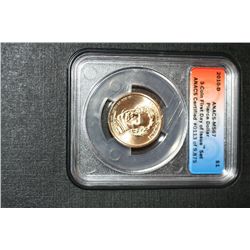 2010-D Pierce Dollar ANACS Graded MS67  3-Coin First Day of Issue