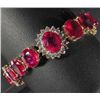 Image 1 : 14K GOLD LADIES RUBY AND DIAMOND BRACELET