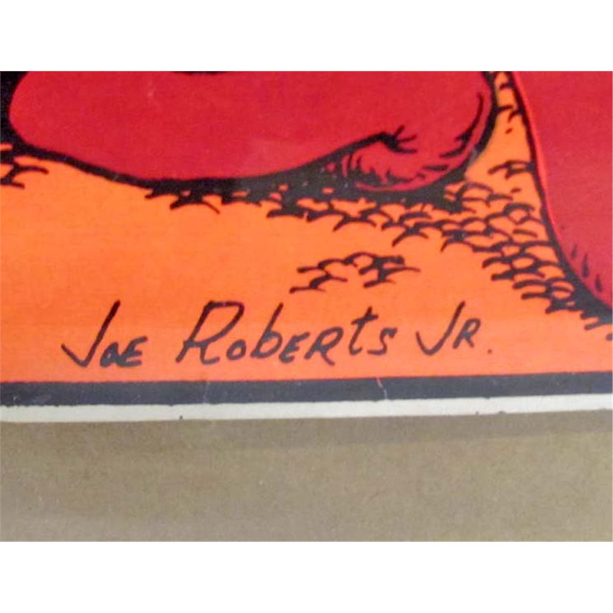 1967 JOE ROBERTS JR. MOTORCYCLE MAN BLACK LIGHT POSTER