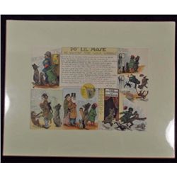 VINTAGE BLACK AMERICANA "POOR LIL MOSE" BOOK PAGE - MATTED