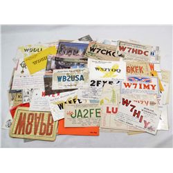 LOT OF APPROX. 100 VINTAGE HAM / QSL POSTCARDS
