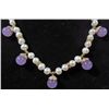 Image 2 : WHITE AKOYA PEARL & ALEXANDRITE NECKLACE