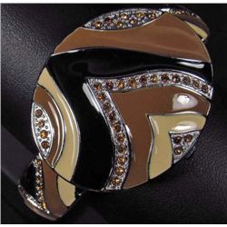 LADIES P.O.V. WATCH  W/ ENAMEL ANIMAL PRINT