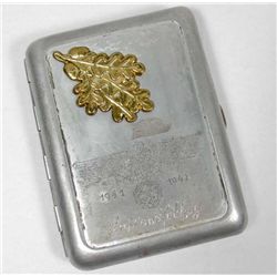 GERMAN NAZI CIGARETTE CASE - ENGRAVED RUSSLAND FELDTSUG