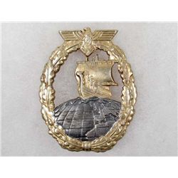 RARE GERMAN NAZI NAVAL AUXILIARY CRUISER BADGE