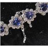 Image 3 : 14K WHITE GOLD LADIES TANZANITE AND DIAMOND NECKLACE