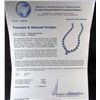 Image 4 : 14K WHITE GOLD LADIES TANZANITE AND DIAMOND NECKLACE