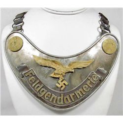 GERMAN NAZI FELDGENDARMERIE GORGET